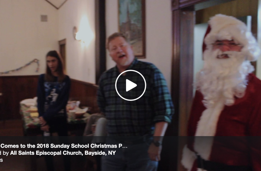 Santa comes to the 2018 Church School Christmas Party